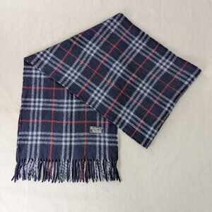 Authentic Burberrys Scarf Blue – Unisex 100% Lambswool – Used – Winter Must-Have
